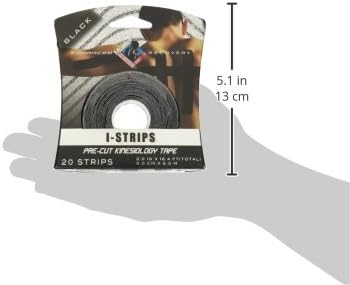 MUELLER Sports Medicine Kinesiology Therapeutic Tape, Quality Athletic Tape, Latex Free, 20 Pre-Cut I-Strips, 2" x 9.75" Each Strip