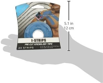 MUELLER Sports Medicine Kinesiology Therapeutic Tape, Quality Athletic Tape, Latex Free, 20 Pre-Cut I-Strips, 2" x 9.75" Each Strip