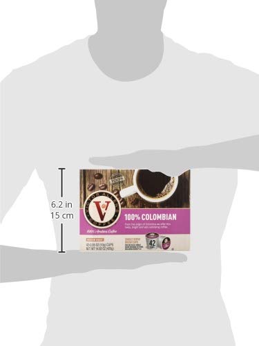 Victor Allen's Coffee 100% Colombian, Medium Roast, 42 Count, Single Serve Coffee Pods for Keurig K-Cup Brewers