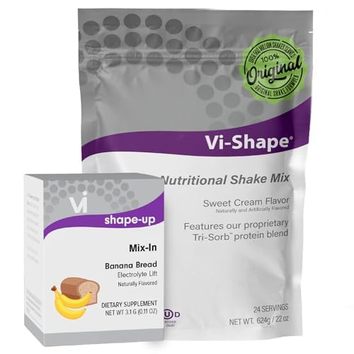 Vi-Shape Banana Bread Electrolyte 1 Shake Pouch (24 Servings) + 1 Box Banana Bread Mix-in (15 Servings) Daily Energy - Enhance Endurance