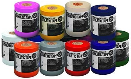 MUELLER Sports Medicine MTape Rolls, Quality Athletic Tape, Easy to Tear for Fast & Effective Taping, 1.5" x 10 Yards Per Roll, 2 Rolls