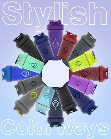 1 PACK, 24 oz Shaker Bottle with Powerful Wire Whisks for Protein Mixes | Leakproof Blender Shaker Bottle (Black)| BPA-Free & Dishwasher Safe | Shaker Cup for Protein Shakes