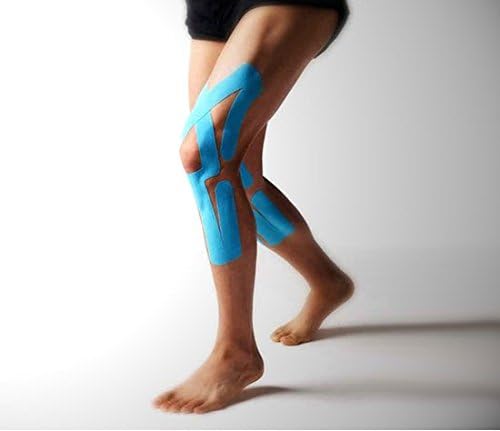 Kinesiology Tape Pro, Athletic Waterproof Muscle Support Adhesive Kinesio Sport Tape for Athletes 2 inches x 16.4 feet, 4 Rolls, Light Blue