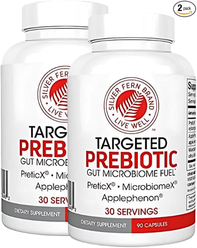 Silver Fern Brand Prebiotic Fiber Supplement β 2 Pack β Non-GMO XOS for Gut Microbiome & Digestive Balance β Vegan Capsules (Pack of 2)