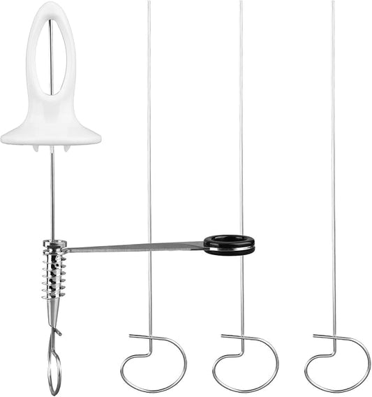 Tornado Spiral Potato Cutter Set, Manual Tornado Spiral Potato Cutter with 4pcs Stainless Steel Skewers Vegetable Spiralizer for Fry Chips Making Practical Kitchen Gadgets