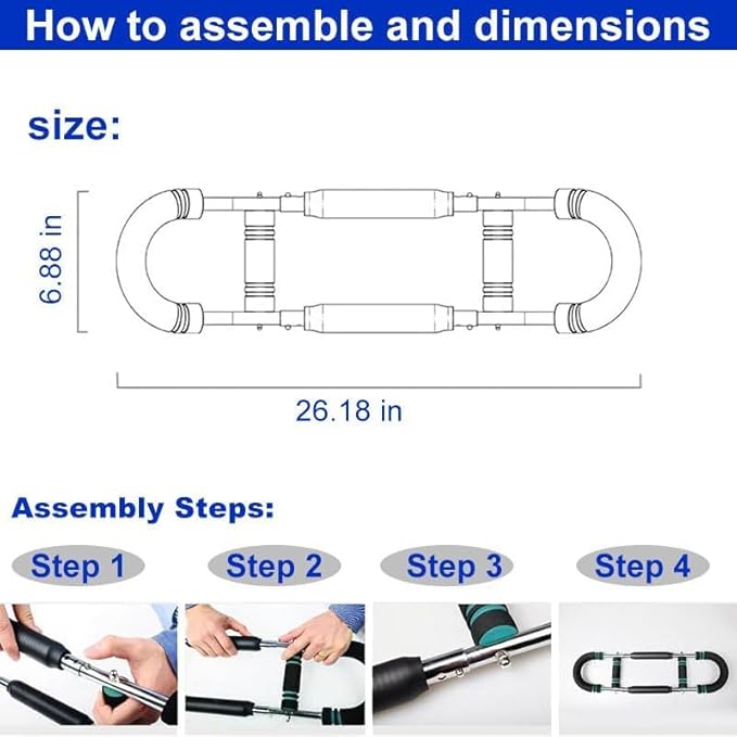 Vedaeyer Twister Arm Trainer, 40-100lb Arm Trainer for Men - Chest/Shoulder/Triceps Workout Equipment, Portable Spring Resistance Home Fitness Equipment, 3-Level Adjustable Design