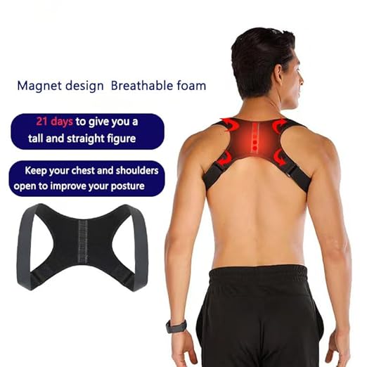 Posture Corrector for Men & Women, Adjustable Back Brace for Spine & Shoulder Support, Breathable Back Straightener for Posture Improvement, Comfortable Shoulder Brace