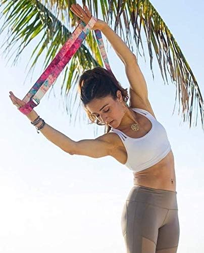 yogadesignlab YOGA DESIGN LAB | The Yoga Strap | Luxurious, Extra Long, Super Soft, Eco Printed | Studio Quality, Adjustable | Safely Stretch Further and Hold Longer | 8 ft Long