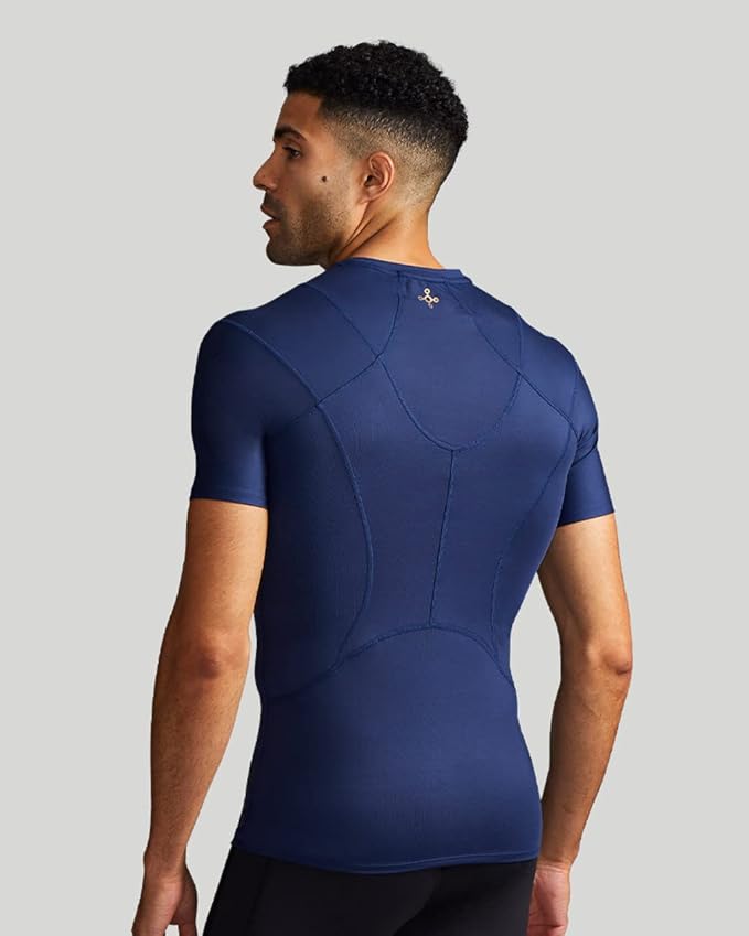 Tommie Copper Shoulder Support Shirt for Men, Posture Corrector Compression Shirt with UPF 50 Sun Protection