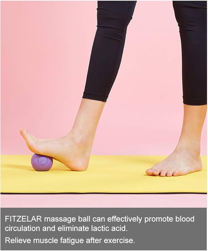 Massage Lacrosse Balls for Myofascial Release, SGS Certification, Massage Deep Tissue for Back and Shoulder, Trigger Point Therapy, Muscle Knots, Relieving Muscle Pain, Yoga Ball for Feet