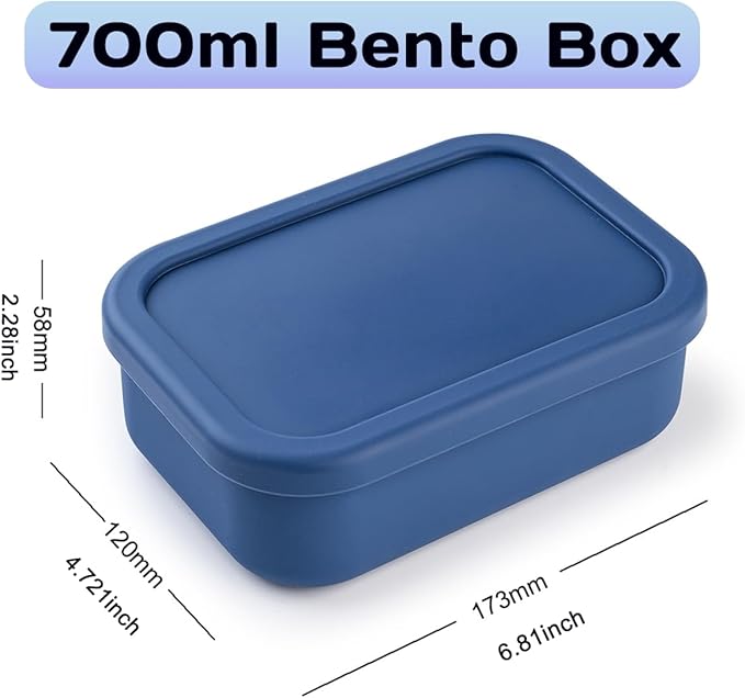Custom Bento Box Personalized Silicone Lunch Box Engraved Name Logo,Even Your Image - Lunch Containers with 3 Compartment for Work Travel Meals Microwave Freezer Dishwasher Safe