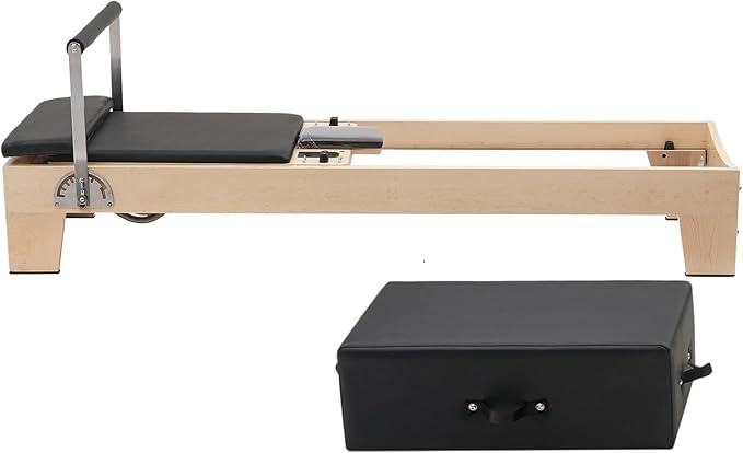 VEVOR Pilates Reformer Machine, Pilates Workout Equipment for Home Gym Studio Use, Pilates Bed with Dual Resistance- Spring & Cord, Reformer Set, Up to 400 LBS