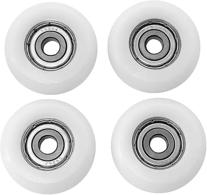 Upgraded Set of 4 Rollers Kit Replacement for Total Gym Wheels/Rollers, Fits for Gym Models 2000, 3000, Some 3000 XL, and a Few Very Early XL (White)