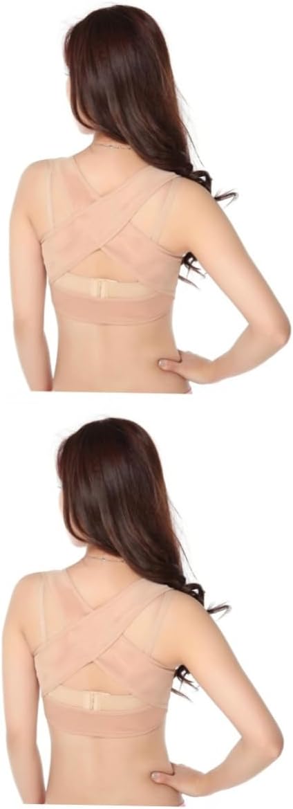 Healifty 2pcs Tank Tops Back Brace Womens Bras Push up Ladies Top Jacket Protective Gear Bracket Chest Support