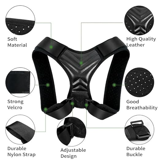 Comfortable Posture Corrector for Men, Women and Teenagers, adjustable, breathable corrector with Elastic Support Upper Back Brace, Shoulder, Lumbar Support Belt-Corset, Fits Discreetly Under Clothing.