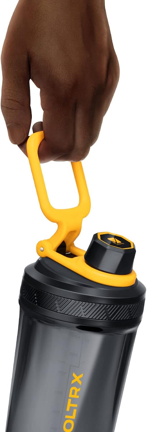 VOLTRX Shaker Bottle, Gallium USB C Rechargeable Electric Protein Shake Mixer, Shaker Cups for Protein Shakes and Meal Replacement Shakes, BPA Free, Made with Tritan, 24oz