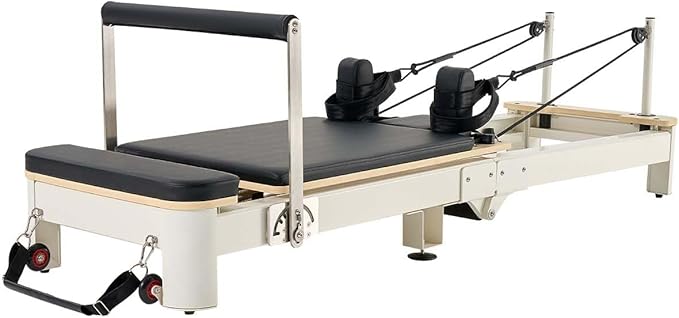 VEVOR Pilates Reformer Machine, Pilates Workout Equipment for Home Gym Studio Use, Pilates Bed with Dual Resistance- Spring & Cord, Reformer Set, Up to 400 LBS