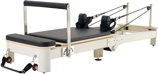 VEVOR Pilates Reformer Machine, Pilates Workout Equipment for Home Gym Studio Use, Pilates Bed with Dual Resistance- Spring & Cord, Reformer Set, Up to 400 LBS