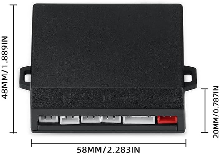 Car Reverse Backup Parking Sensor Radar System, The LED Display with 3 Colors can Both Shows Distance Data and warn You with beep Sound Adjustable Volume Compact and Easy to Install(Blue)