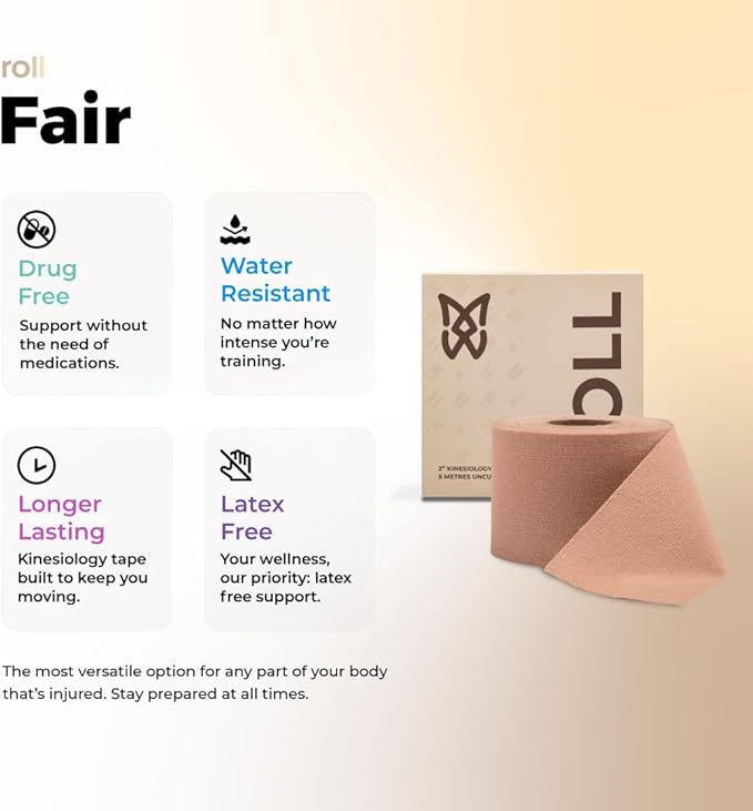 Spidertech Kinesiology Atheletic Tape 2 Inch Rolls (5 Metres Uncut) (Fair)