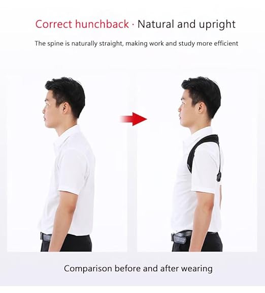 Posture Corrector for Men & Women, Adjustable Back Brace for Spine & Shoulder Support, Breathable Back Straightener for Posture Improvement, Comfortable Shoulder Brace