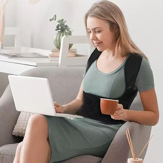 Posture Corrector for Women and Men, Upgraded Full Back Brace Support, Adjustable Shoulder Straightener for Improving Back Posture(L, 35.5"-41.5" Waist)