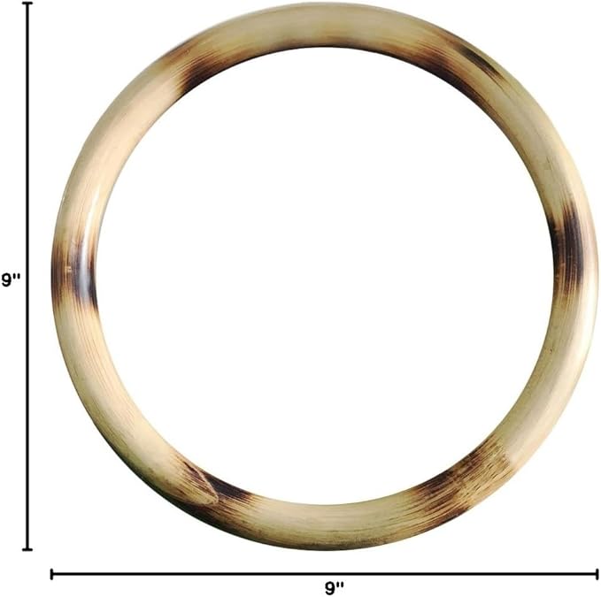 ZooBoo Wing Chun Rattan Ring - Natural Wood Rings Wing Tsun Kung Fu Wrist Hand Strength Training Equipment Yewen Sau Sticky IP Man Siu Lum Kung Fu Rings - Rattan 9 inch