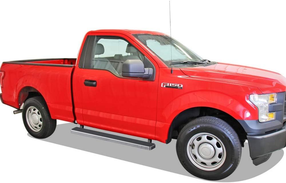 APS (304 Stainless Steel Polished Silver 5 inches) Running Boards Nerf Bars Side Steps Compatible with Ford F150 2015-2025 Regular Cab & F-250 F-350 Super Duty 2017-2025