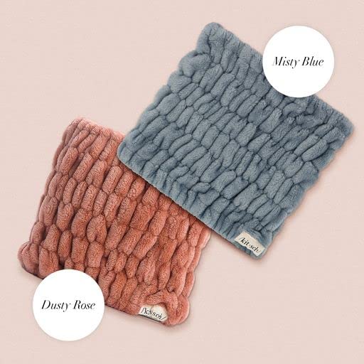 Kitsch Spa Headband for Women - Soft, Stretchy Skincare Headband for Washing Face, Makeup & Facials | Extra-Wide, Non-Slip for Beauty Routines & Self-Care - Dusty Rose
