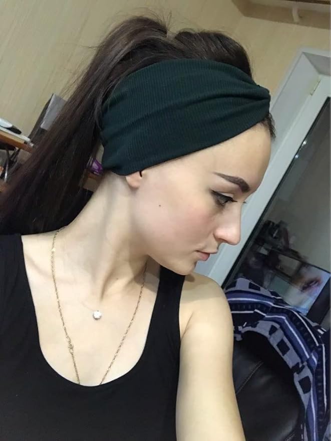 DRESHOW 1950's Vintage Modern Style Elastic Women Turban Headbands Twisted Cute Hair Band Accessories