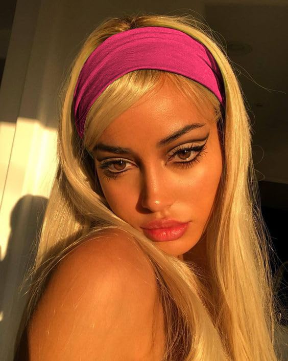 DRESHOW Yoga Sports Headbands for Women Elastic Non-Slip Headbands Workout Running Hair Bands 6 Pack