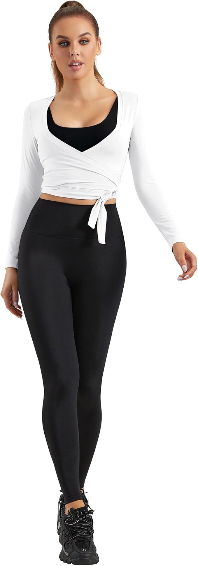 Women Tie Front Shrug Long Sleeve Bolero Cardigan Lightweight Casual Tops