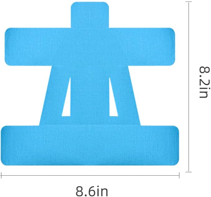 IEADEN Precut Kinesiology Tape for Shoulder, 10 Pcs - Shoulder Support & Stability, Shoulder Pain Relief Athletic Tape - Waterproof & Elastic, Breathable Hypoallergenic Latex-Free Tape, Blue