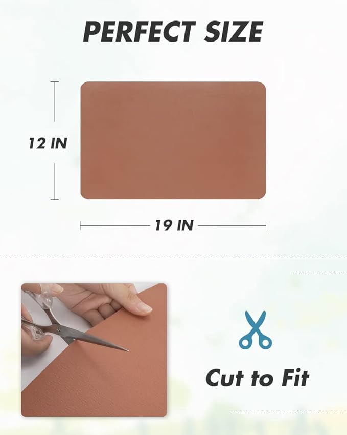 AMOAMI Coffee Mat - Hide Stain, Rubber Backed Absorbent Dish Drying Rack for Kitchen Counter - Dark Grey, Blue, 12''x19''