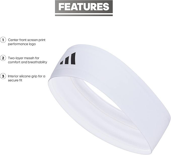 adidas Unisex-Adult Alphaskin Elastic Headband
