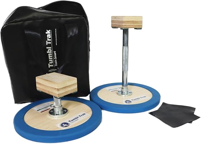 Tumbl Trak 3 in 1 Adjustable Handstand Canes – High Canes, Low Canes & Yoga Blocks – Gymnastics, Acrobatics, & Contortionist Equipment for Skill Development