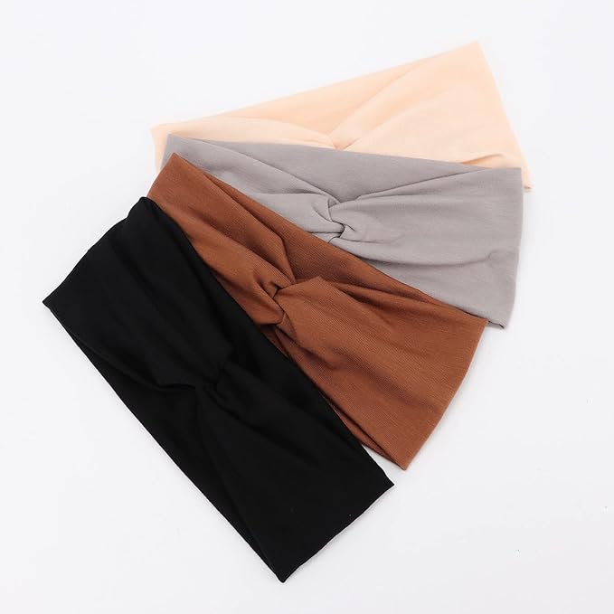 DRESHOW Headbands for Women Girls Vintage Headband Knotted Headwraps Criss Cross Hair Bands Accessories