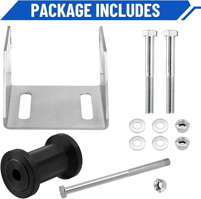 Boat Trailer Rollers with Brackets 4" Keel Roller Assembly Kit for Boat Trailer