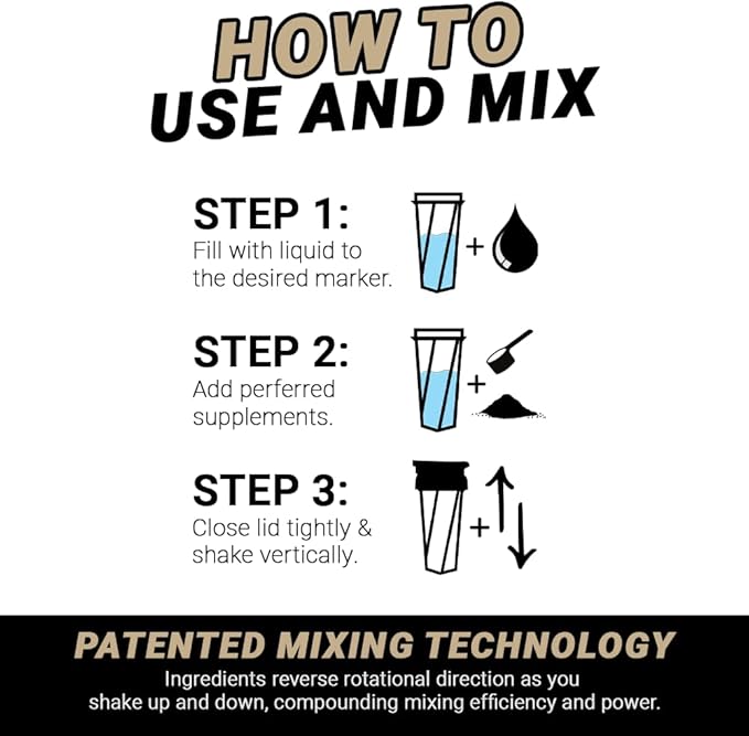 HELIMIX 2.0 Vortex Blender Shaker Bottle Holds upto 28oz | No Blending Ball or Whisk | USA Made | Portable Pre Workout Whey Protein Drink Shaker Cup | Mixes Cocktails Smoothies Shakes | Top Rack Safe