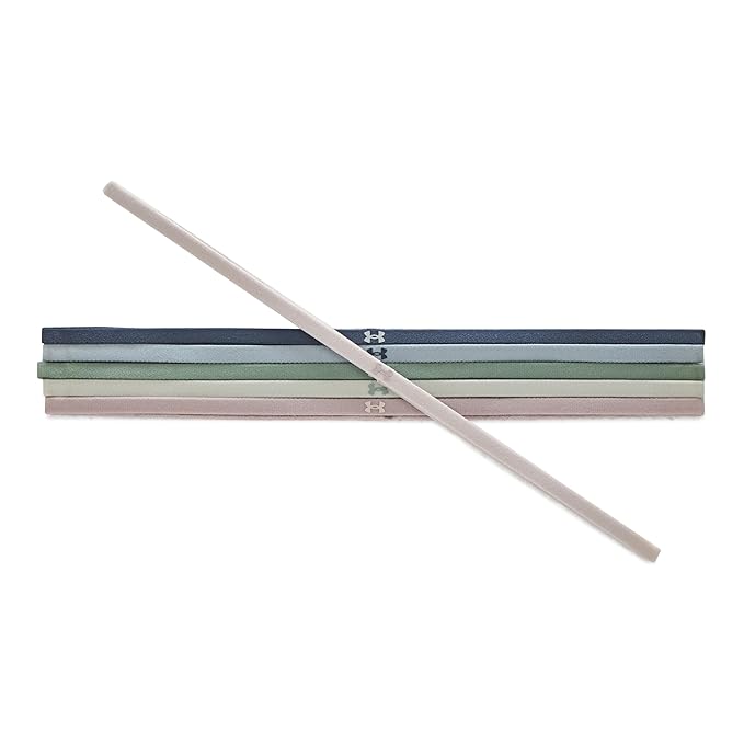 Under Armour Womens Mini Elastics 6 Pack, (348) Silica Green / / Hydro Green, One Size Fits Most