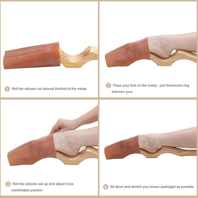 Ballet Foot Stretcher Set Dance Stretching Equipment Pine Dance Feet Arch Enhancer with Elastic Stretch Band 2 Pads Leg Strap Carry Bag for Dancers Gymnastics Yoga Flexibility Workout