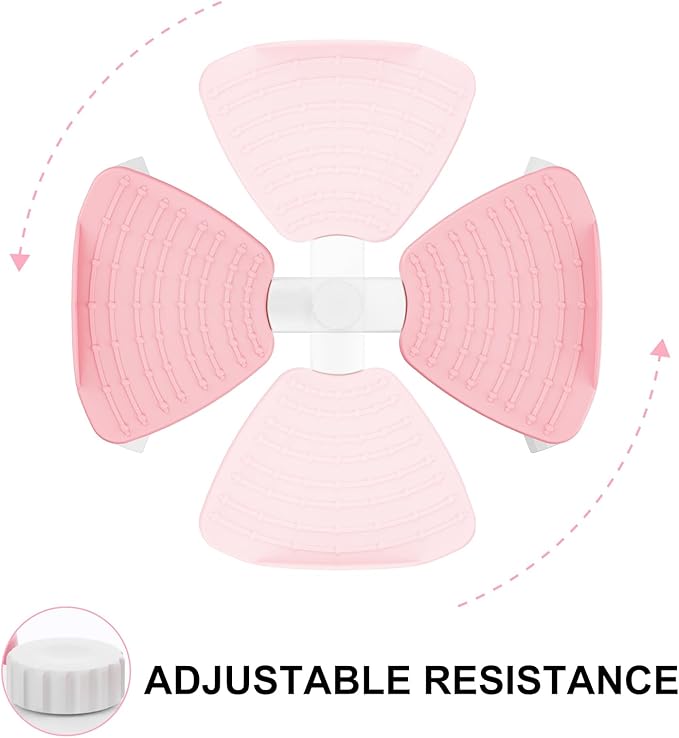 Waist Twister Ab Machine, 300 lbs Capacity Exercise Twist Board with Resistance Bands, Core Trainer Belly Fat Burner, Noiseless Waist Sculptor with Foot Massage