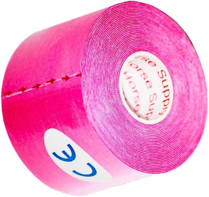 PreCut Kinesiology Tape Sport Pro (20 Pre Cut 10 Inch Strips per Roll) Athletic Recovery Muscle Support Physio TheWrapeutic Aid (Pink) (Single Roll)