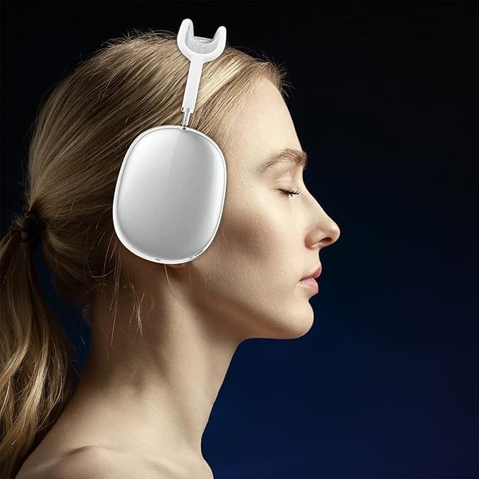 for AirPods Max Case Clear,with Earpad Case Cover/Ear Cups Skin,Soft TPU Protector for Airpods Max Cover,Anti-Scratch No-YellowTransparent Protective AirPod Max Accessories-Clear