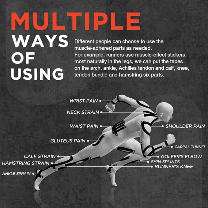 OK TAPE Synthetic Kinesiology Tape Precut Strips, Waterproof Kinesiology Athletic Tape for Joint & Muscle Support, Reflective and Durable K Tape, 2in×16.4ft Roll 20PCS | Beige