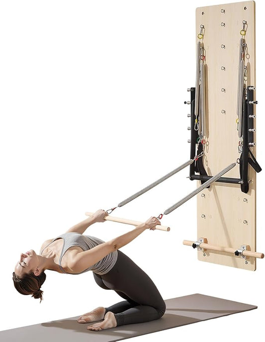 VEVOR Pilates Reformer Machine, Pilates Workout Equipment for Home Gym Studio Use, Pilates Bed with Dual Resistance- Spring & Cord, Reformer Set, Up to 400 LBS