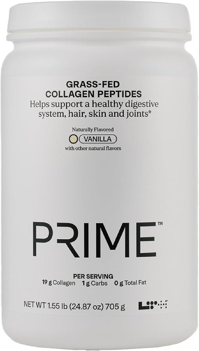 LTH Prime Collagen Peptides - Trusted by Life Time Fitness Members - Collagen Powder for Digestive Health - Supports Healthy Joints, Hair & Skin - from Grass-Fed Cows - Vanilla - 30 Servings