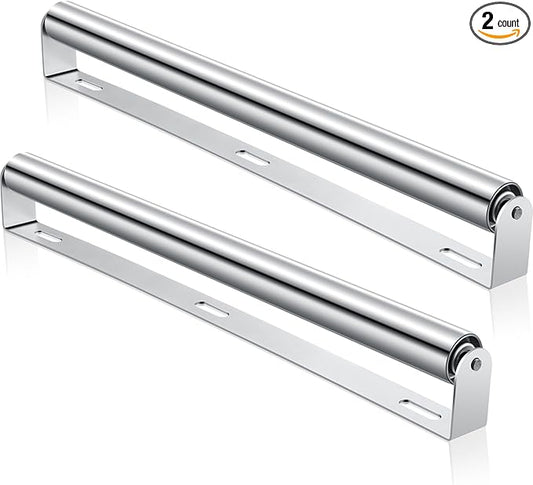 Therwen Boat Trailer Roller with Bracket Set Conveyor Rollers 1.5" Diameter Kayak Roller Metal Roller with Bracket for Transporting Raft Industrial Use