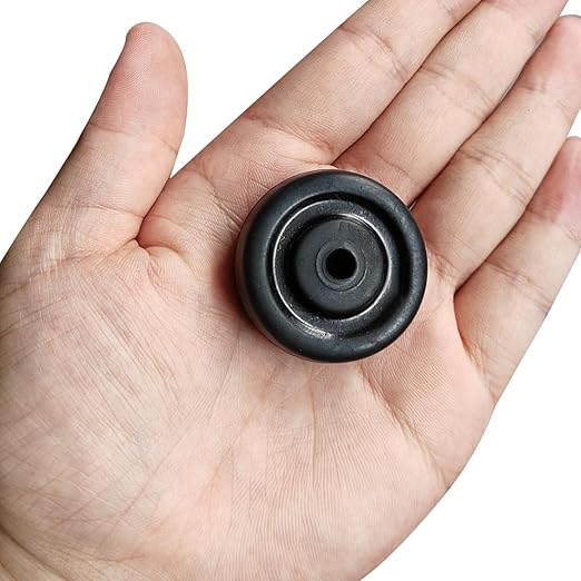 uxcell 1.5-inch Diameter Rubber Wheel Skateboard Trolley Caster Pulley Black 4pcs