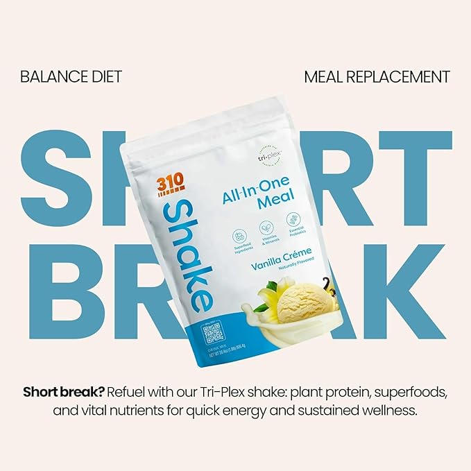 310 Nutrition All In One Meal Replacement Shake Fiber Rich Vegan Superfood Blend Natural Sweeteners Low Carb Shake, Keto & Paleo Friendly Gluten Free 26 Essential Vitamins & Minerals